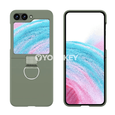 Samsung Galaxy Z Flip üçin halka tutawaçly elde göterilýän silikon gabyk