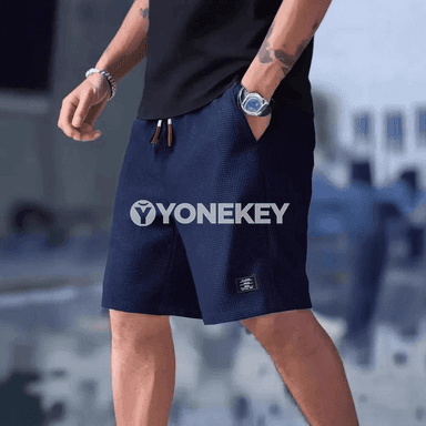 Erkekler üçin dem alýan gündelik we sport şortik
