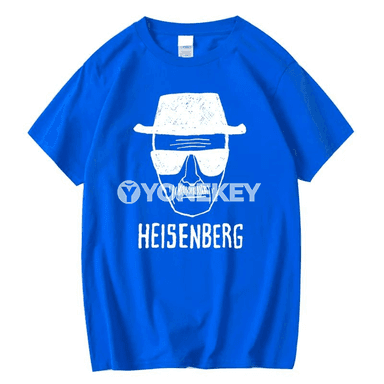 Erkekler üçin Heisenberg ýazgyly ýazky futbolka