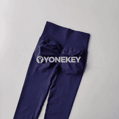 Aýallar üçin ýokary belli seamless fitnes legins, ýokary elastik