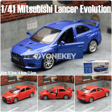 1:41 Mitsubishi Lancer Evolution EVO X model awtoulag, metal, kolleksiýa üçin