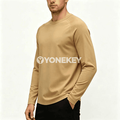Erkekler üçin uzyn ýeňli sport köýnek, gün garşy, çalt guradýan
