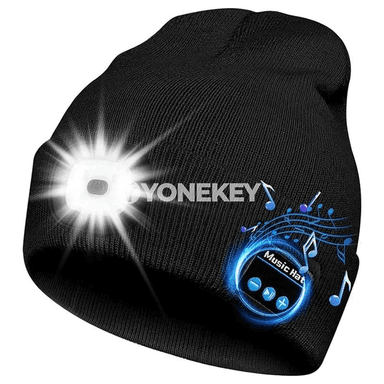 LED çyraly Bluetooth ýyly sazly şapka nauşnik — açyk howa üçin simsiz