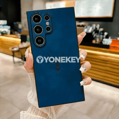 Samsung Note we S21-S24 üçin berk deri telefon gapagy