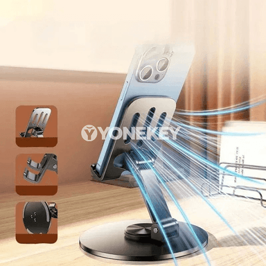 Metaldan 360° öwrülýän durnukly telefon stendi