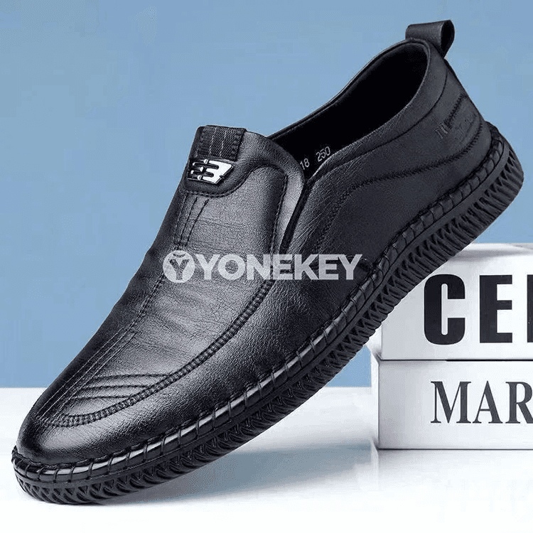 Erkekler üçin gündelik slip-on deri loafer aýakgaplar, rahat we ýeňil