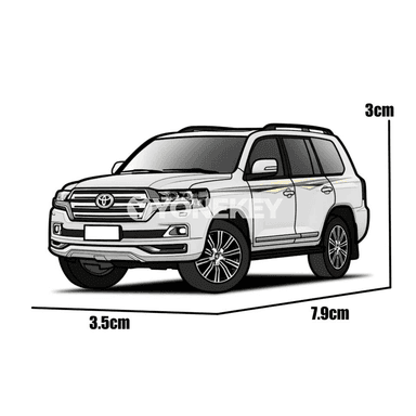 Toyota Land Cruiser LC200 1:64 metal model awtoulag — premium SUV