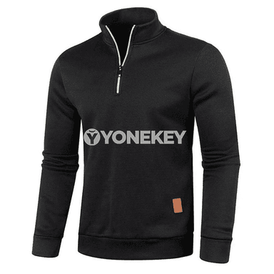 Erkekler üçin ýeňil half zipper switer, güýzki gündelik