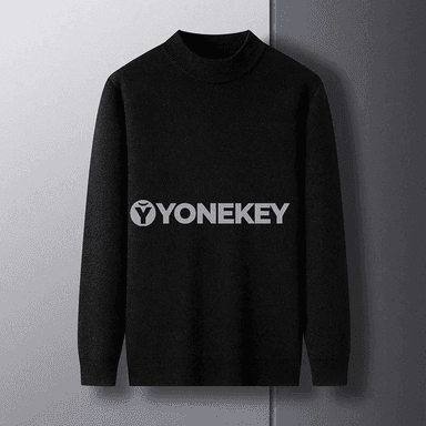 Erkekler üçin ýyly mock neck örme switer, güýz-gyş üçin