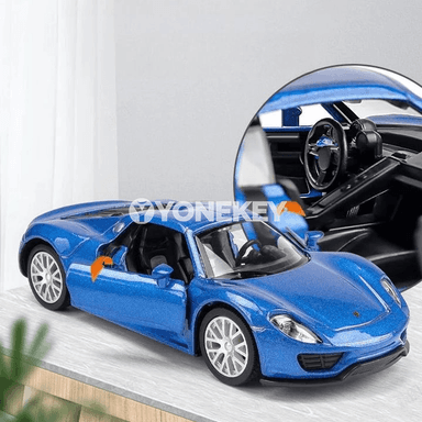 Porsche 918 Spyder 1:36 metal model awtoulag oyunjak, ýygnalýan