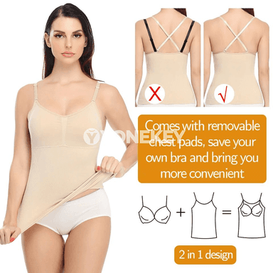 Zenanlar üçin plus size shapewear maýka, garyn gözegçilik tank top