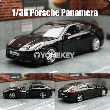 Porsche Panamera Turbo 1:36 metal model awtoulag, çekip goýberilýän