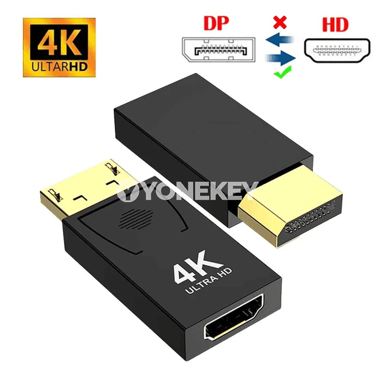 4K DP-den HDMI adapter kabeli, kompýuter we telewizor üçin