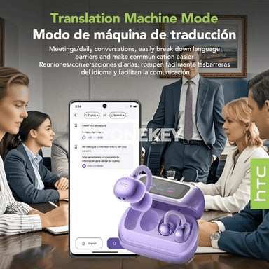HTC NE54 Bluetooth gulaklyklary, AI terjimeçi, akylly sensorly ekranly