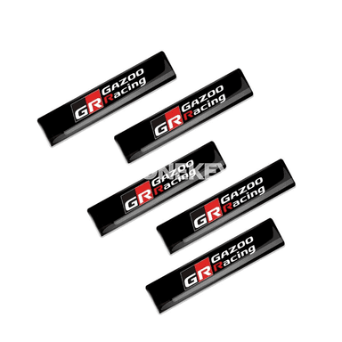 Toyota üçin 2/5/10 sany epoksi awto sticker — GR Racing bezegi