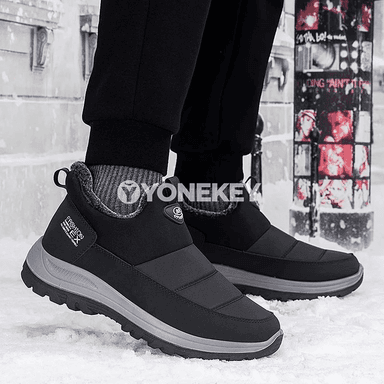 Gyş üçin erkek aýakgaplary, ýyly içlikli, topukly, suw geçirmeýän model