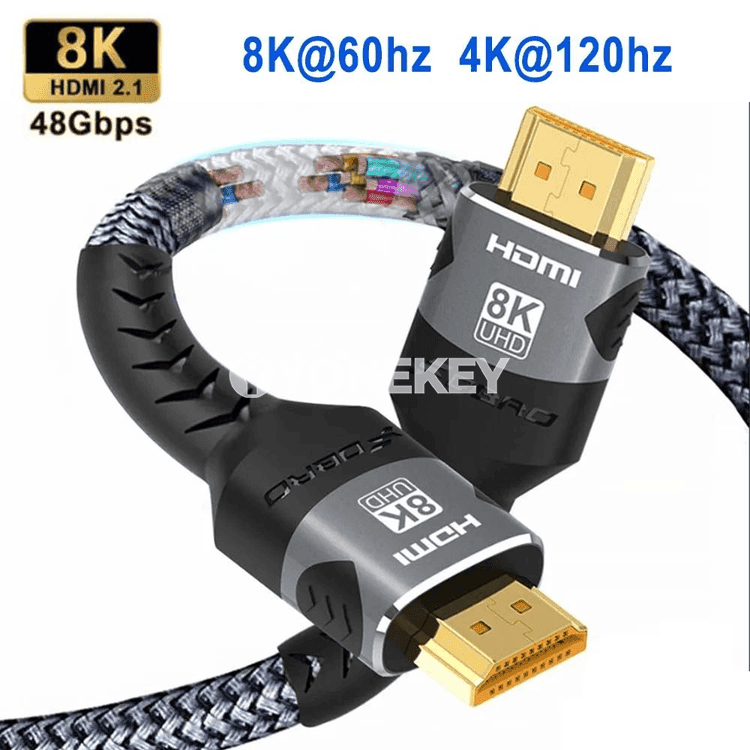 8K HDMI 2.1 kabeli, 4K@120Hz, 8K@60Hz, berk we çydamly
