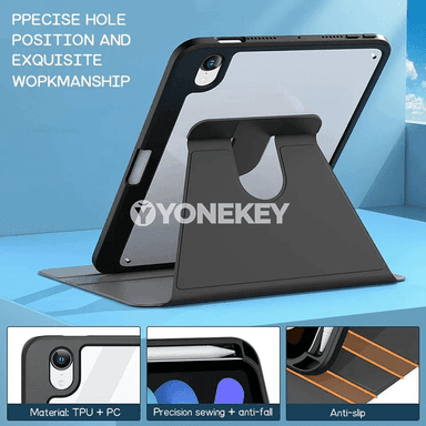 iPad Pro/Air üçin aýlanýan gorag gaby, galam saklaýjyly