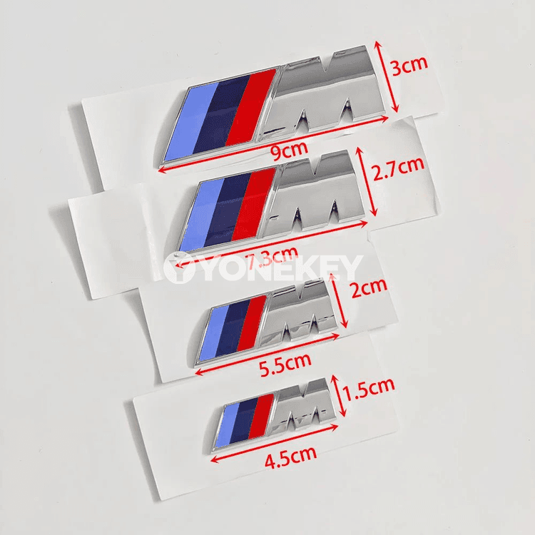 BMW M logolu awto stikeri 45-90 mm, 2-1 bölek metal nyşan