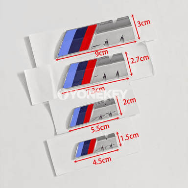 BMW M logolu awto stikeri 45-90 mm, 2-1 bölek metal nyşan