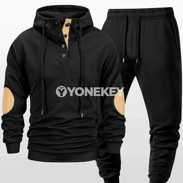 Erkekler üçin kapşonly sport kostýumy, 2 bölekli