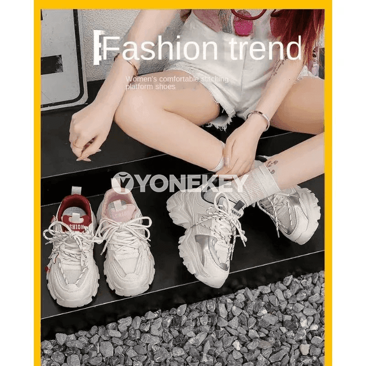 Aýal-gyzlar üçin ýeňil mesh platform krasowkalar, gündelik we sport üçin