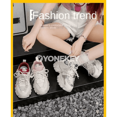 Aýal-gyzlar üçin ýeňil mesh platform krasowkalar, gündelik we sport üçin