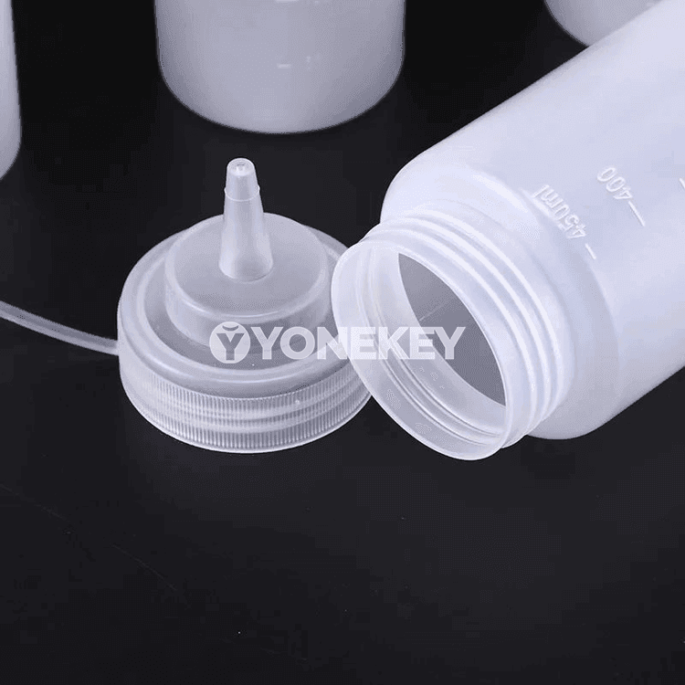 Aşhana üçin basyp çykarylýan sous we ýag dispenser çüýşeleri