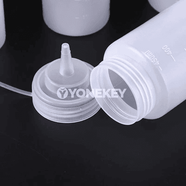 Aşhana üçin basyp çykarylýan sous we ýag dispenser çüýşeleri