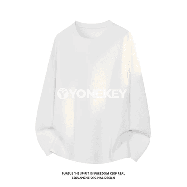 Erkekler üçin geometrik ýüzli uzyn ýeňli sweatshirt, giň kesim
