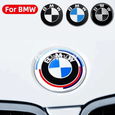 BMW üçin awtoulag kapot emblemasy 74/82 mm, ABS logo stikeri