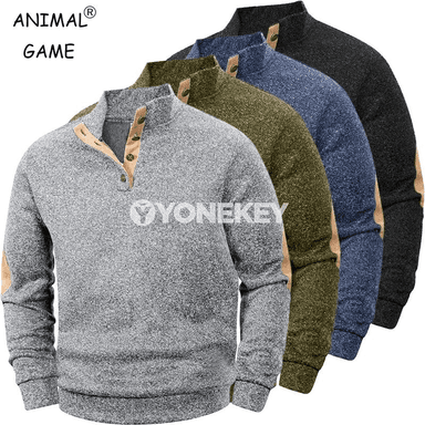 Erkekler üçin uzyn ýeňli gündelik sweatshirt, ýeňil we dem alýan