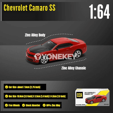 Chevrolet Camaro SS 1:64 metal model awtoulag, kolleksiýa üçin
