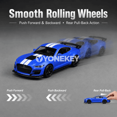 1:38 Ford Mustang Shelby GT500 model maşyny, kolleksiýa üçin