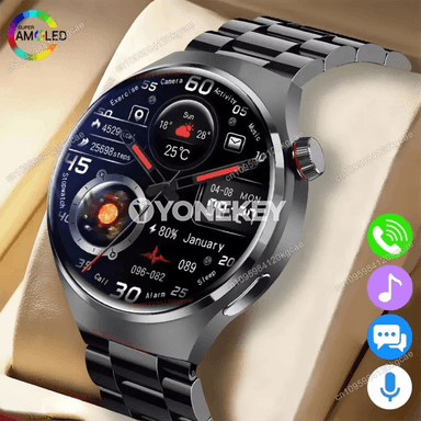 Ola Esporte HW12 akylly sagat, AMOLED ekran, GPS, Bluetooth jaň, IP68