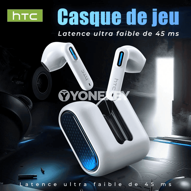 HTC NE49 simsiz Bluetooth TWS nauşnikler, AI terjime, gara/ak