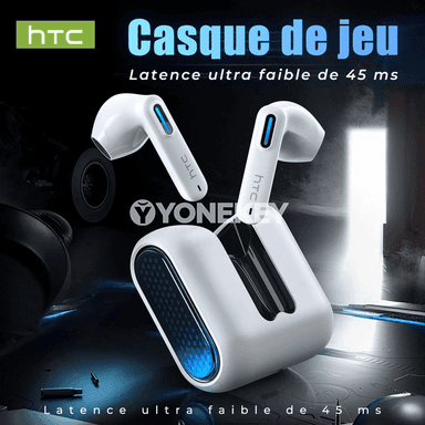 HTC NE49 simsiz Bluetooth TWS nauşnikler, AI terjime, gara/ak