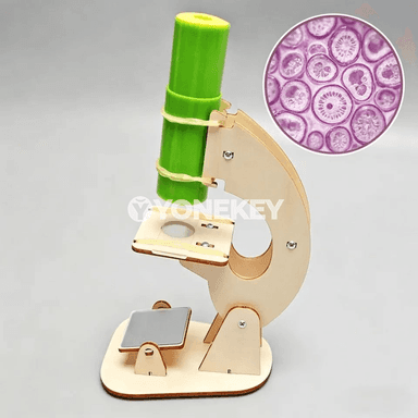 Çagalar üçin DIY mikroskop modeli, ylmy okuw oýunjagy