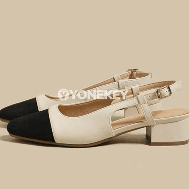 Aýallylar üçin fransuz stilde pes ökjeli elegan sandal köwüşler
