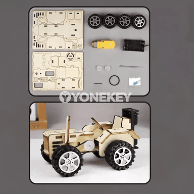 Traktor görnüşli agaç 3D ýygnalýan çagalar oýnawaçlary