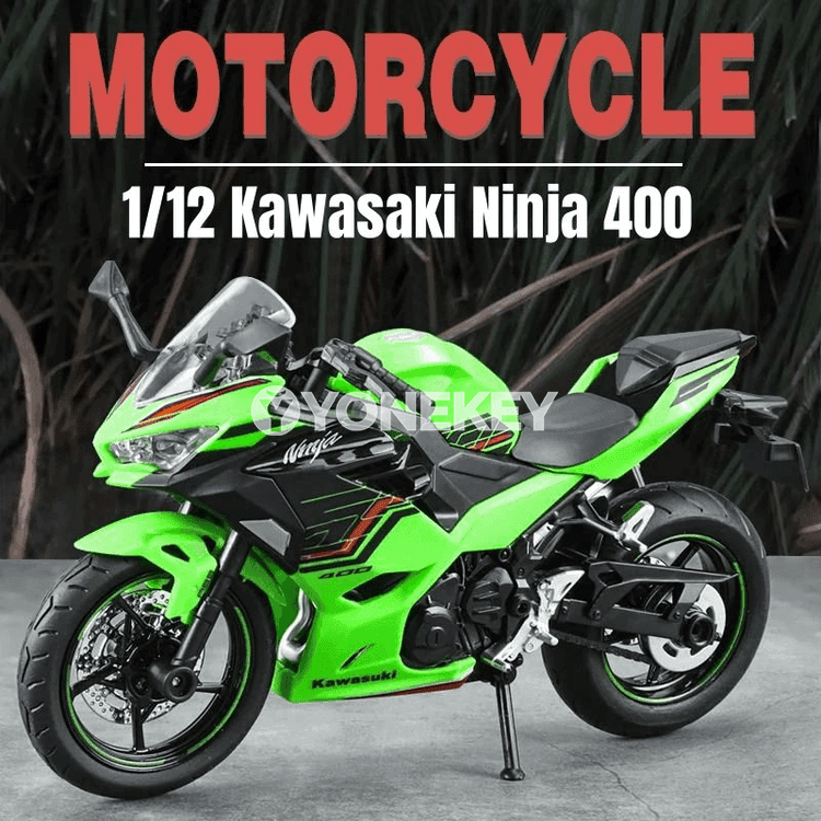 Kawasaki Ninja 400 1:12 metal model motosikleti, ses we ýagtylykly