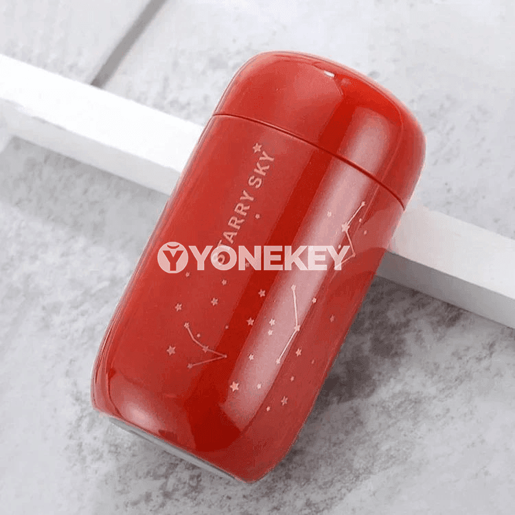 200 ml poslamaýan polatdan termo käse, ýyly saklaýjy syzmaýan flask