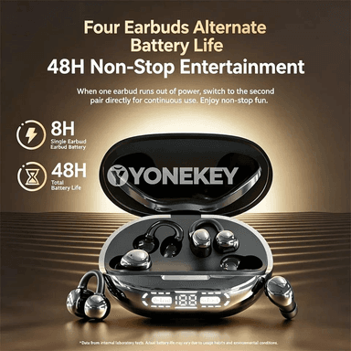 Simsiz Bluetooth Nauşnikler, 2 jübüt, LED görkeziji bilen