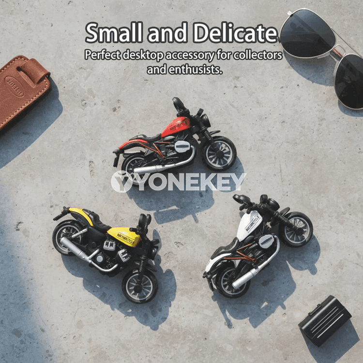 Mini motosikl modeli, çagalar üçin metal kolleksiýa oýnajygy, sowgat