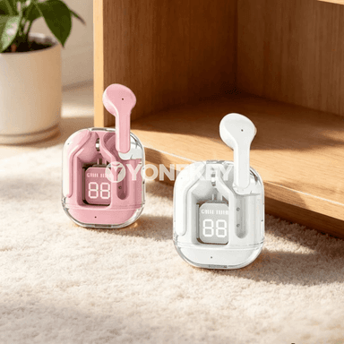 Transparent simsiz Bluetooth nauşnik, HIFI sesli, ähli smartfonlar üçin