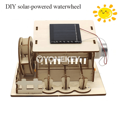 Gün energiýaly suw tekeri 3D agaç gurluşyk toplumy