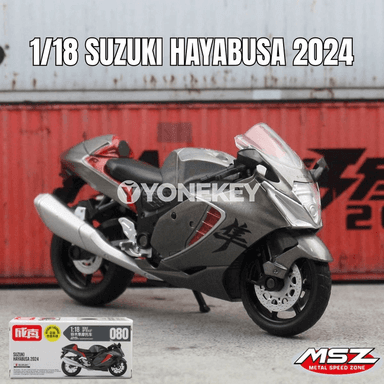 Suzuki Hayabusa 1:18 metal model motosikl 2024 kolleksiýa sowgady