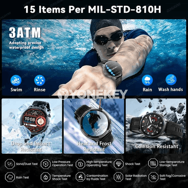 GPS, 4GB ýatymly akylly sagat, 1.43" AMOLED, Bluetooth jaňy