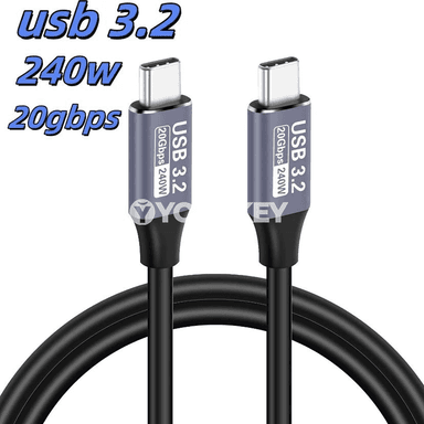 USB4 240W Type-C ýokary tizlikli zarýad we maglumat kabeli