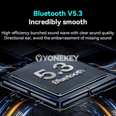 Simsiz Bluetooth sport nauşnigi, sensor dolandyryşly, LED ekranly